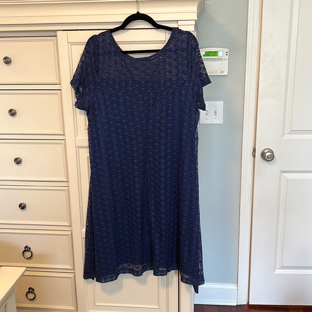 Navy shift dress